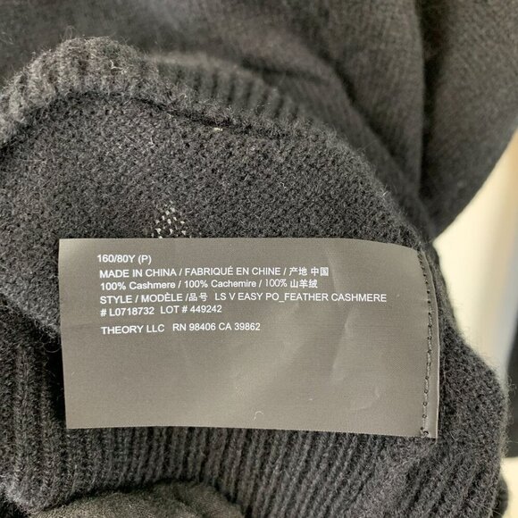 NWT Theory Easy Pullover Cashmere Sweater Size P - Picture 10 of 12